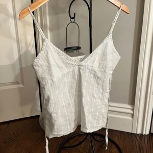 Linen Tie-Back Tank Top